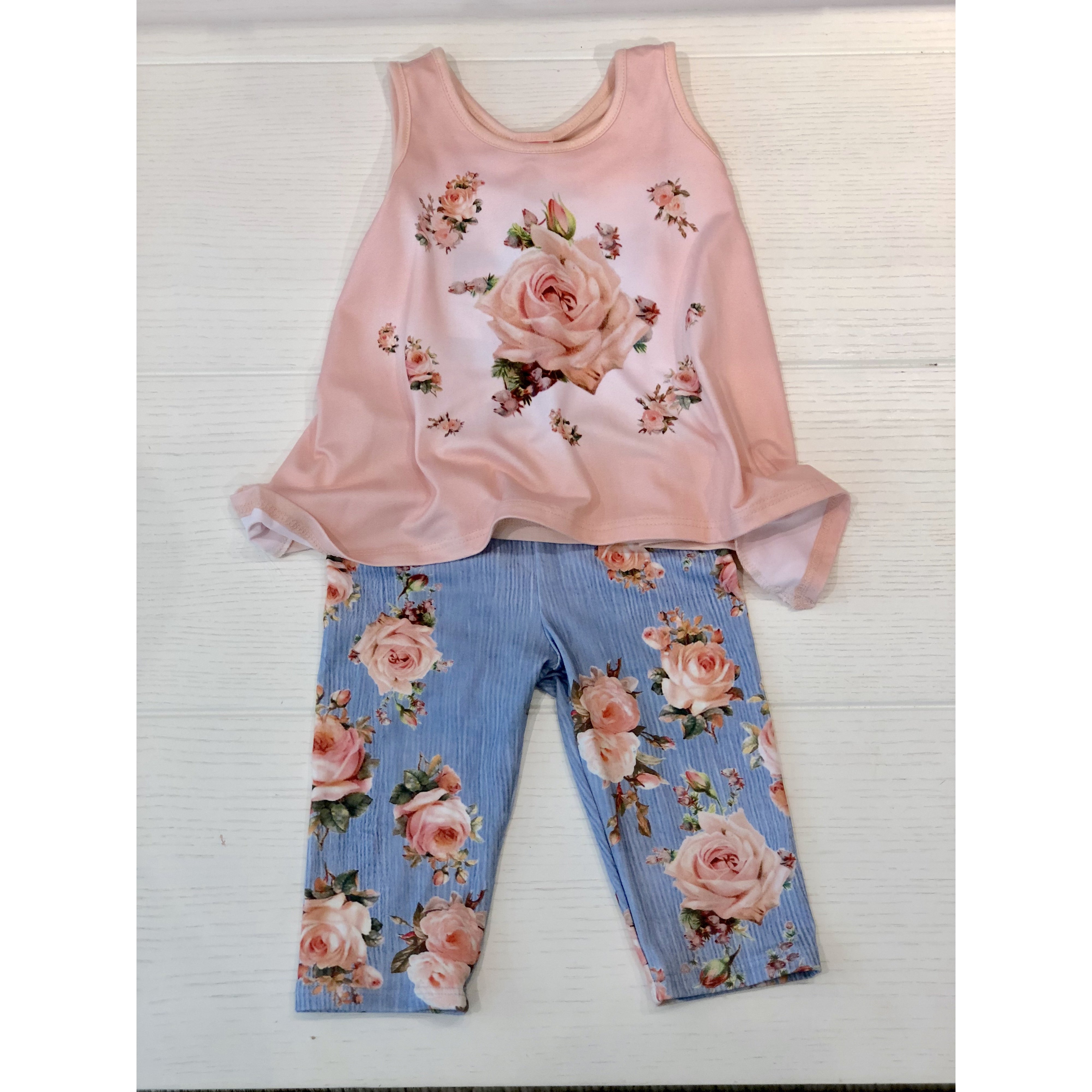 Little Mass Rose Legging Set
